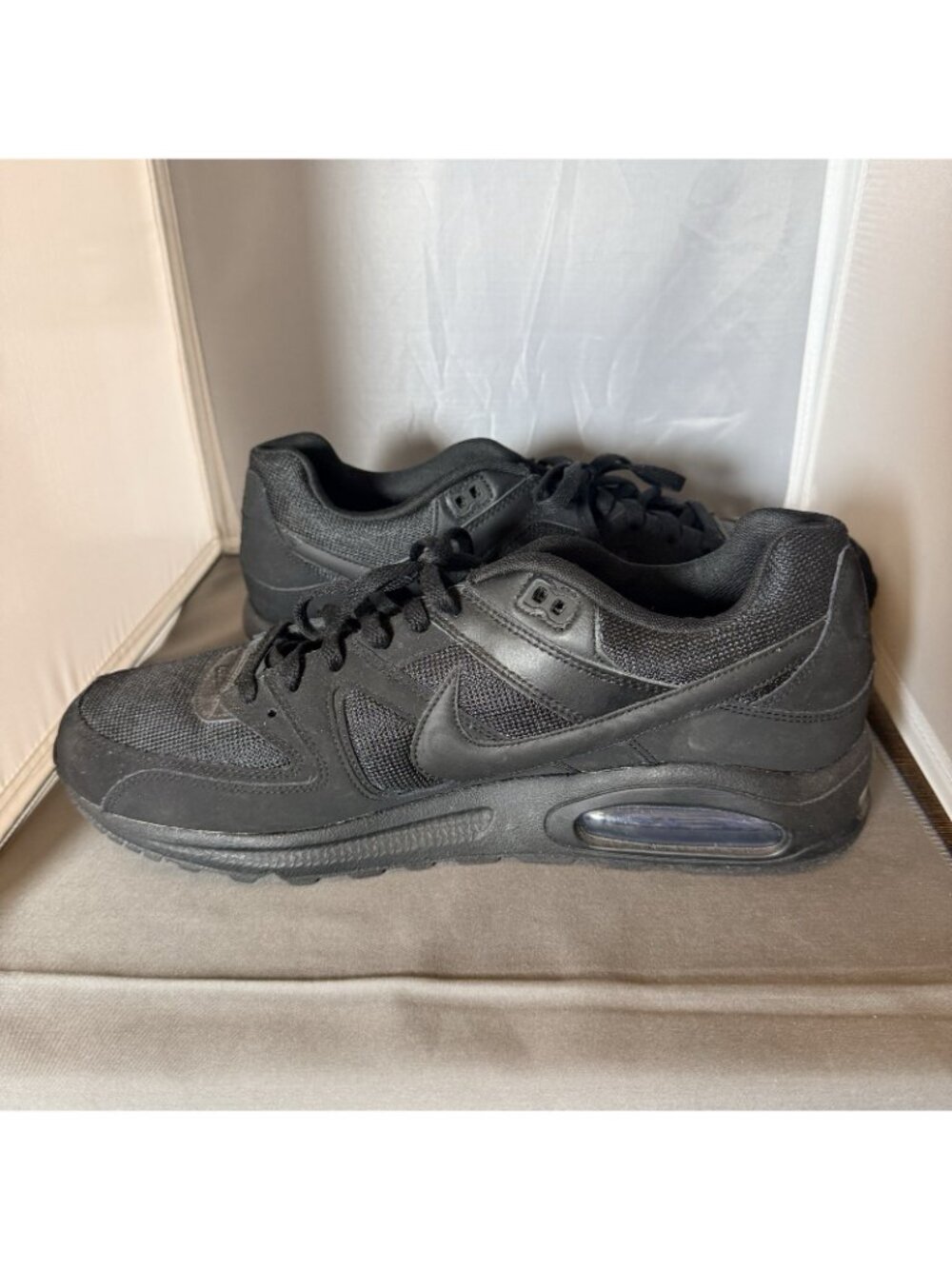 Nike Air Max Command Triple Black Athletic Sneakers 629993-020 Men's Size 14 - Picture 2 of 7